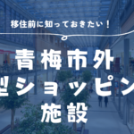 【青梅市】移住前に知っておきたい！&#x1f697;&#x1f4a8; 市外の大型ショッピング施設４選