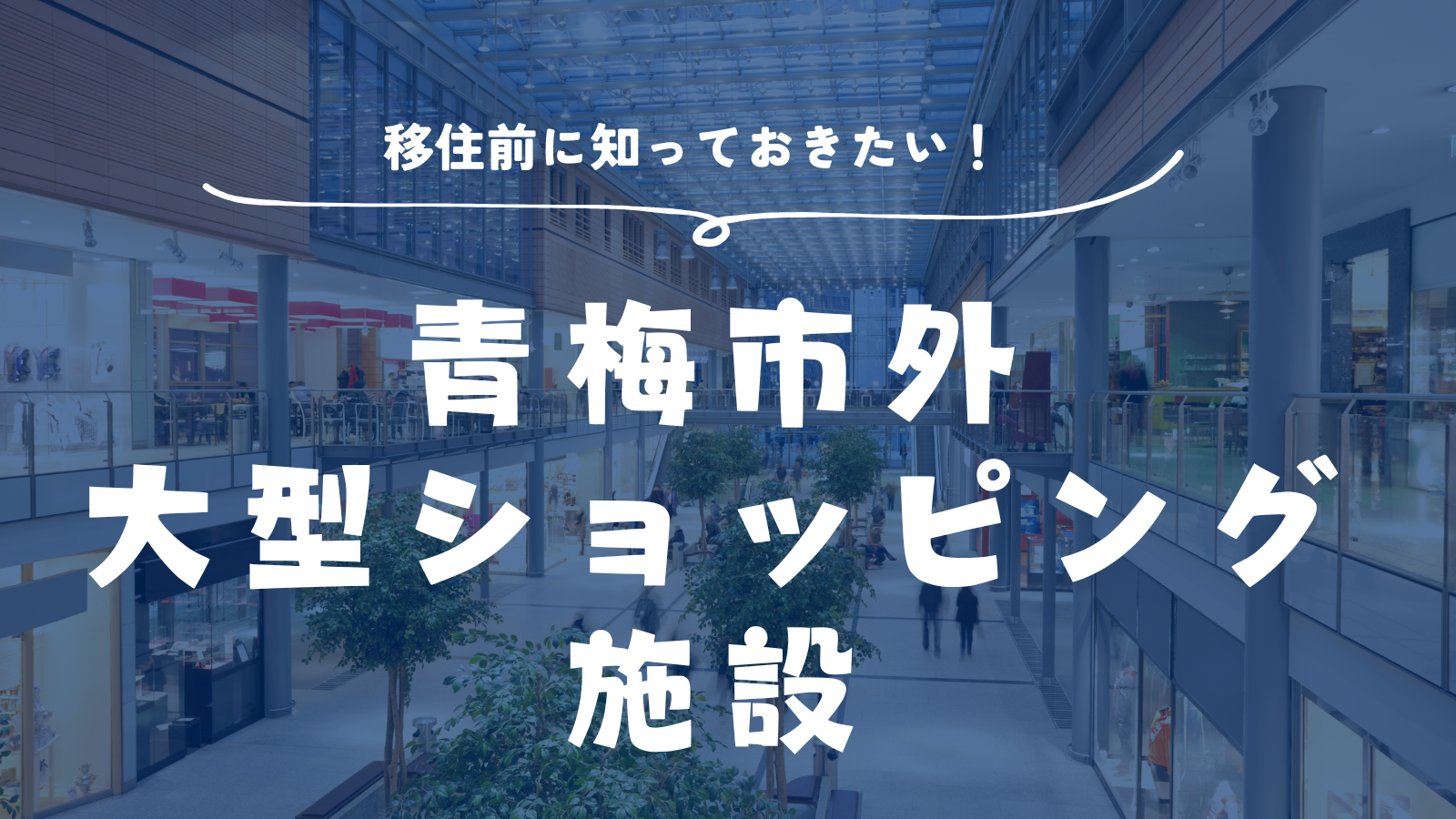 「【青梅市】移住前に知っておきたい！🚗💨 市外の大型ショッピング施設４選」のアイキャッチ画像