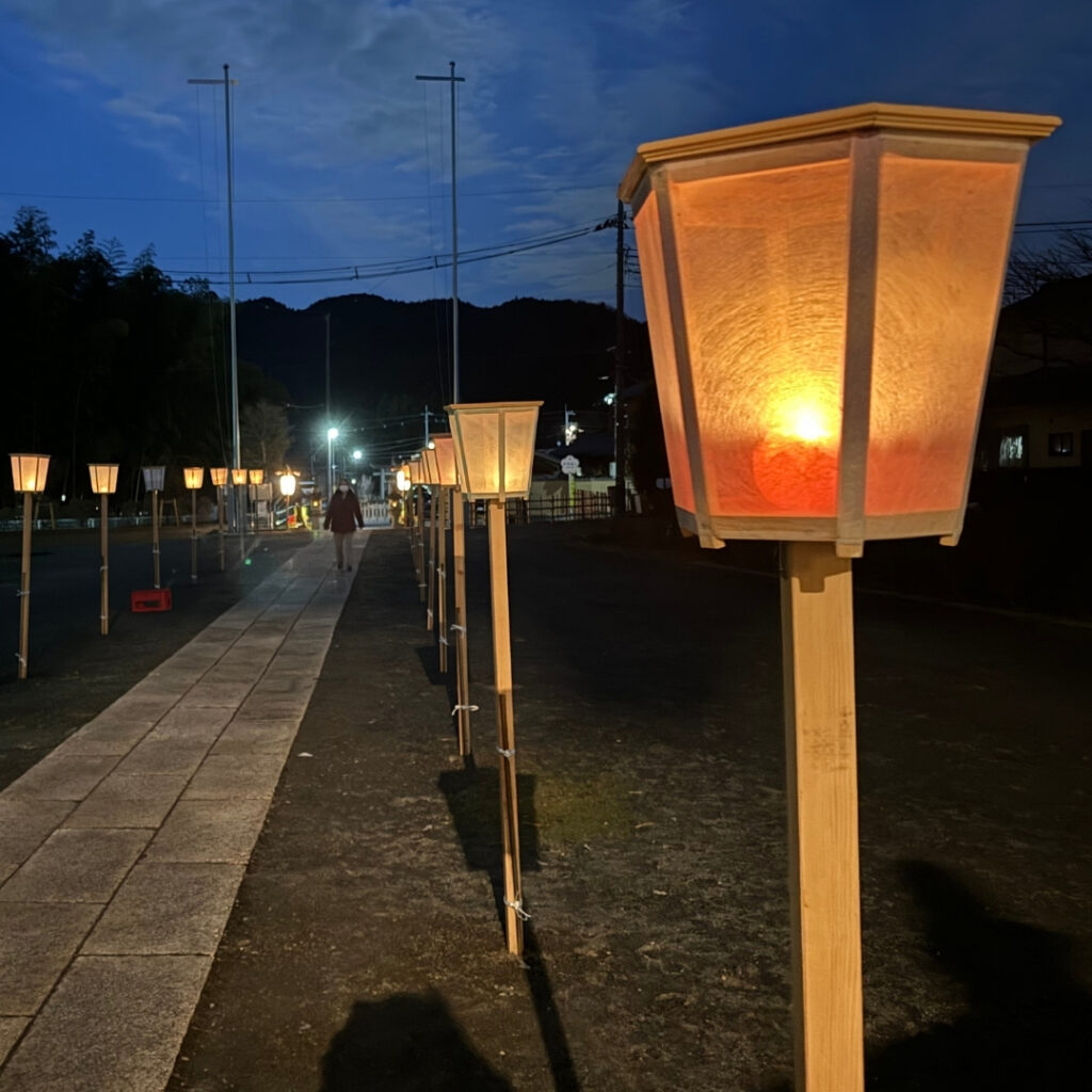 竹灯籠回廊の様子　その２