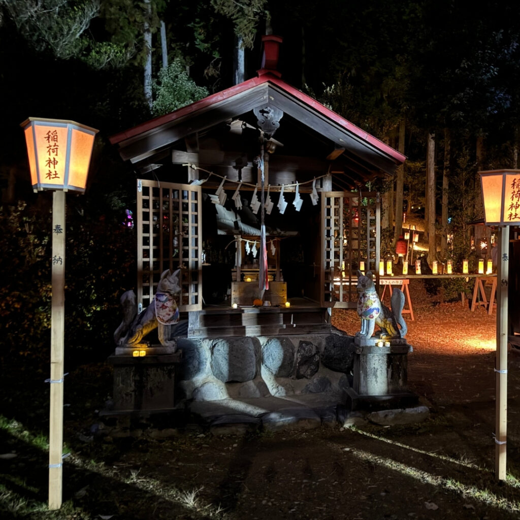 竹灯籠回廊の様子　その３