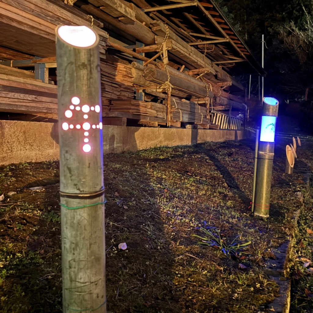 竹灯籠回廊の様子　その４