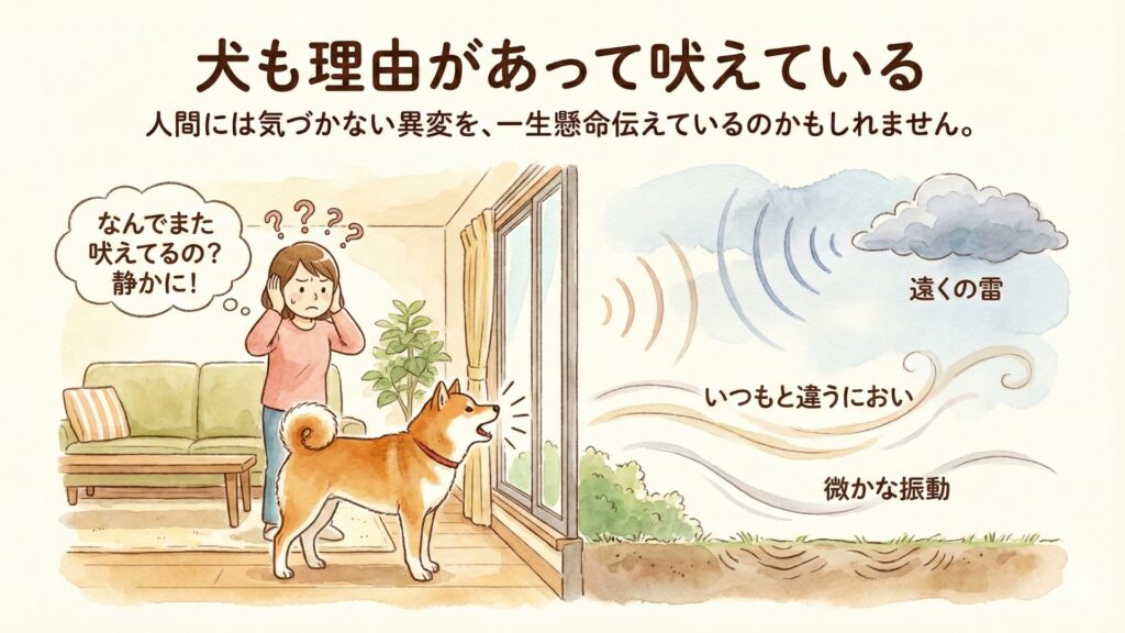 犬も理由があって吠えている