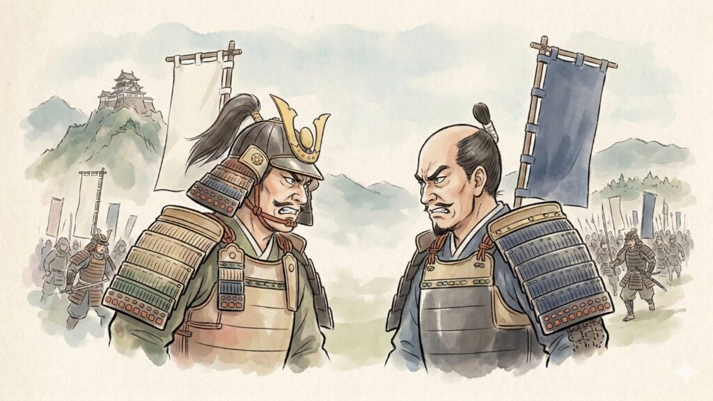 対立する上杉家と北条家