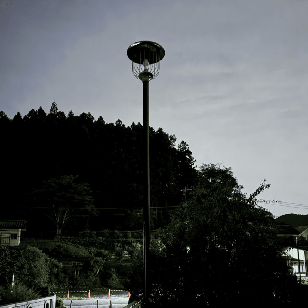 ホタルの生息地の近くでは街灯が消えていました