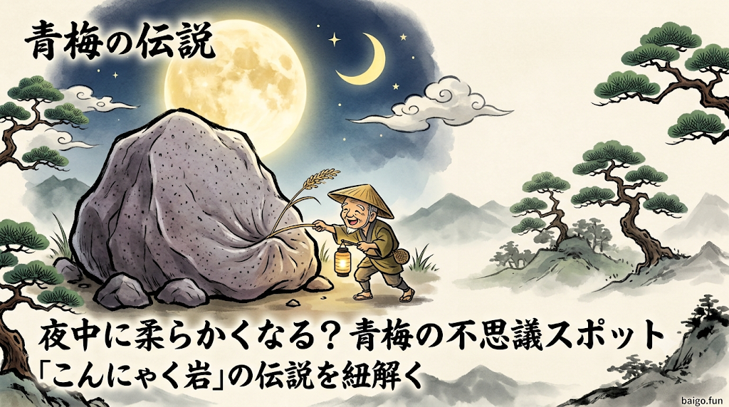 夜中に柔らかくなる？青梅の不思議スポット「こんにゃく岩」の伝説を紐解く