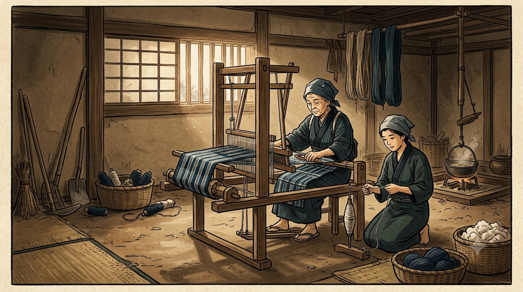 「青梅縞」の名が広まったのは、寛文年間から